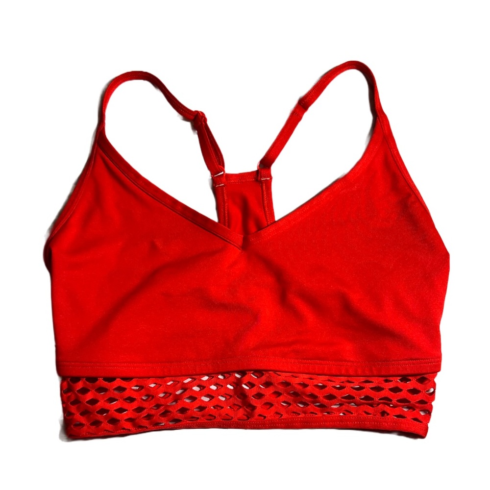 *PINK* red sports bra size small